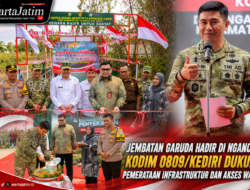 Jembatan Garuda Hadir di Ngancar, Kodim 0809/Kediri Dukung Pemerataan Infrastruktur dan Akses Warga