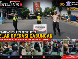 Satlantas Polres Kediri Kota Gelar Operasi Gabungan di GOR Jayabaya, 12 Wajib Pajak Bayar di Tempat