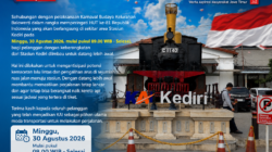 Karnaval Budaya Balowerti Berpotensi Padatkan Akses Stasiun Kediri, KAI Imbau Penumpang Berangkat Lebih Awal