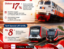 Rayakan HUT ke-81 RI Naik Kereta, KAI Daop 7 Madiun Tebar Diskon Tiket 17 Persen