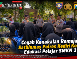 Cegah Kenakalan Remaja, Satbinmas Polres Kediri Kota Edukasi Pelajar SMKN 2