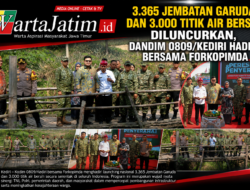 3.365 Jembatan Garuda dan 3.000 Titik Air Bersih Diluncurkan, Dandim 0809/Kediri Hadir Bersama Forkopimda