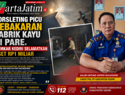 Korsleting Picu Kebakaran Pabrik Kayu di Pare, Damkar Kediri Selamatkan Aset Rp1 Miliar