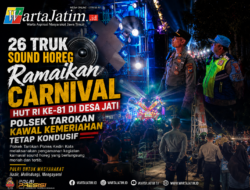 26 Truk Sound Horeg Ramaikan Carnival HUT RI ke-81 di Desa Jati, Polsek Tarokan Kawal Kemeriahan Tetap Kondusif