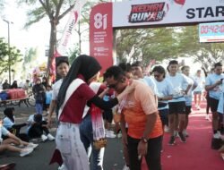 Lari bersama masyarakat Kapolres Kediri,  Semarakkan HUT RI ke-81 di Kediri Run 2026