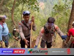 Gerak Cepat Polres Nganjuk dan Tim Gabungan Jinakkan Api, Karhutla di Gunung Wilis Padam
