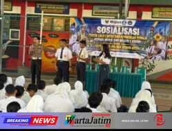 Jadi Pembina Upacara di 11 SMP, Satlantas Polres Kediri Kota Tekankan Larangan Pelajar Berkendara di Bawah Umur