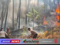 Polres Ponorogo dan Tim Gabungan Tembus Medan Curam Lereng Gunung Limas Padamkan Api Karhutla