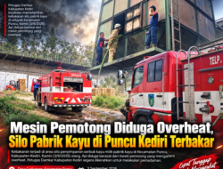 Mesin Pemotong Diduga Overheat, Silo Pabrik Kayu di Puncu Kediri Terbakar