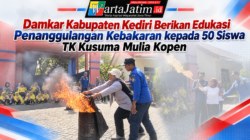 Damkar Kabupaten Kediri Berikan Edukasi Penanggulangan Kebakaran kepada 50 Siswa TK Kusuma Mulia Kopen