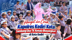 Hangat dan Ceria, Kapolres Kediri Kota Sambangi Dua TK Kemala Bhayangkari di Kota Kediri