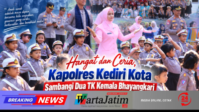Hangat dan Ceria, Kapolres Kediri Kota Sambangi Dua TK Kemala Bhayangkari di Kota Kediri