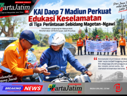 KAI Daop 7 Madiun Perkuat Edukasi Keselamatan di Tiga Perlintasan Sebidang Magetan-Ngawi