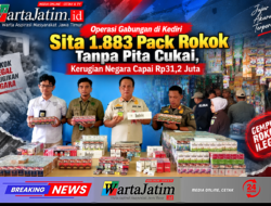 Operasi Gabungan di Kediri Sita 1.883 Pack Rokok Tanpa Pita Cukai, Kerugian Negara Capai Rp31,2 Juta