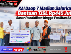KAI Daop 7 Madiun Salurkan Bantuan TJSL Rp445 Juta, Sasar Pendidikan hingga Fasilitas Sosial