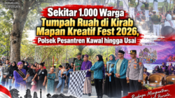 Sekitar 1.000 Warga Tumpah Ruah di Kirab Mapan Kreatif Fest 2026, Polsek Pesantren Kawal hingga Usai