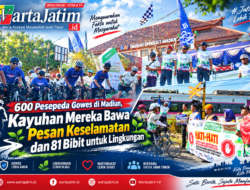 600 Pesepeda Gowes di Madiun, Kayuhan Mereka Bawa Pesan Keselamatan dan 81 Bibit untuk Lingkungan