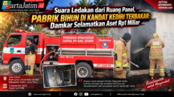 Suara Ledakan dari Ruang Panel, Pabrik Bihun di Kandat Kediri Terbakar: Damkar Selamatkan Aset Rp1 Miliar