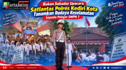 Bukan Sekadar Upacara, Satlantas Polres Kediri Kota Tanamkan Budaya Keselamatan kepada Pelajar SMPN 7