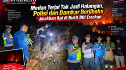 Medan Terjal Tak Jadi Halangan, Polisi dan Damkar Berjibaku Jinakkan Api di Bukit BDI Tarokan
