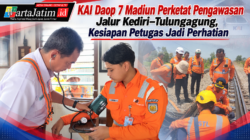 KAI Daop 7 Madiun Perketat Pengawasan Jalur Kediri–Tulungagung, Kesiapan Petugas Jadi Perhatian