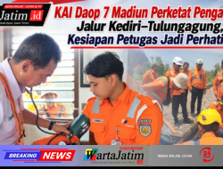 KAI Daop 7 Madiun Perketat Pengawasan Jalur Kediri–Tulungagung, Kesiapan Petugas Jadi Perhatian