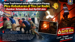 Oven Tradisional untuk Matangkan Pisang Picu Kebakaran di Tiru Lor Kediri, Damkar Selamatkan Aset Rp250 Juta