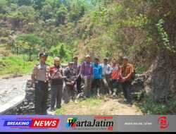 Respon Cepat Isu Pembendungan Sungai Bruno, Bhabinkamtibmas Polsek Semen Hadir Klarifikasi dan Cari Solusi
