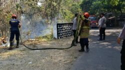 Respons Cepat Laporan 112, Polres Kediri Kota Bersama Damkar dan BPBD Tangani Kebakaran Lahan 2 Hektare di Mojoroto