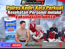 Polres Kediri Kota Perkuat Kesehatan Personel melalui Vaksinasi Influenza