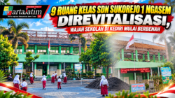 9 Ruang Kelas SDN Sukorejo 1 Ngasem Direvitalisasi, Wajah Sekolah di Kediri Mulai Berbenah