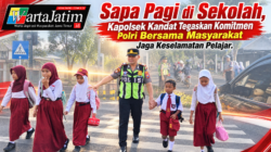 Sapa Pagi di Sekolah, Kapolsek Kandat Tegaskan Komitmen Polri Bersama Masyarakat Jaga Keselamatan Pelajar