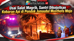 Usai Salat Magrib, Santri Dikejutkan Kobaran Api di Pondok Junuudul Musthofa Mojo