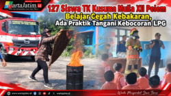 127 Siswa TK Kusuma Mulia XII Pelem Belajar Cegah Kebakaran, Ada Praktik Tangani Kebocoran LPG