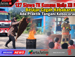 127 Siswa TK Kusuma Mulia XII Pelem Belajar Cegah Kebakaran, Ada Praktik Tangani Kebocoran LPG
