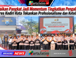 Kenaikan Pangkat Jadi Momentum Tingkatkan Pengabdian, Kapolres Kediri Kota Tekankan Profesionalisme dan Keteladanan