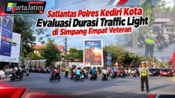 Satlantas Polres Kediri Kota Evaluasi Durasi Traffic Light di Simpang Empat Veteran
