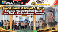Sholat Jumat di Masjid Al Huda, Kapolsek Tarokan Ingatkan Warga soal Hoaks, Penipuan hingga Curanmor