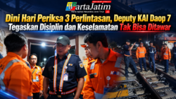 Dini Hari Periksa 3 Perlintasan, Deputy KAI Daop 7 Tegaskan Disiplin dan Keselamatan Tak Bisa Ditawar