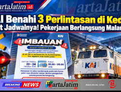 KAI Benahi 3 Perlintasan di Kediri, Catat Jadwalnya! Pekerjaan Berlangsung Malam Hari