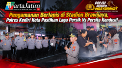 Pengamanan Berlapis di Stadion Brawijaya, Polres Kediri Kota Pastikan Laga Persik Vs Persita Kondusif