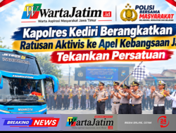 Kapolres Kediri Berangkatkan Ratusan Aktivis ke Apel Kebangsaan Jatim, Tekankan Persatuan