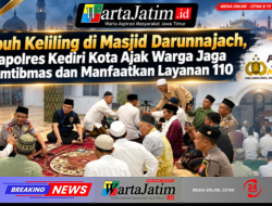 Subuh Keliling di Masjid Darunnajach, Kapolres Kediri Kota Ajak Warga Jaga Kamtibmas dan Manfaatkan Layanan 110