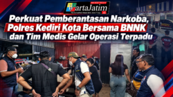 Perkuat Pemberantasan Narkoba, Polres Kediri Kota Bersama BNNK dan Tim Medis Gelar Operasi Terpadu