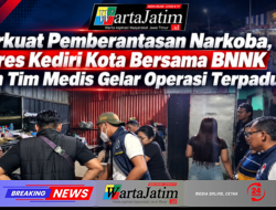 Perkuat Pemberantasan Narkoba, Polres Kediri Kota Bersama BNNK dan Tim Medis Gelar Operasi Terpadu