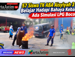 57 Siswa TK ABA Aisyiyah 3 Pare Belajar Hadapi Bahaya Kebakaran, Ada Simulasi LPG Bocor