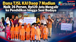 Dana TJSL KAI Daop 7 Madiun Naik 26 Persen, Rp520 Juta Mengalir ke Pendidikan hingga Seni Budaya