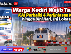 Warga Kediri Wajib Tahu! KAI Perbaiki 4 Perlintasan Kereta hingga Dini Hari, Ini Lokasinya
