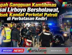 Cegah Gangguan Kamtibmas Usai Lirboyo Bersholawat, Polsek Kandat Perketat Patroli di Perbatasan Kediri