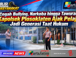 Cegah Bullying, Narkoba hingga Tawuran, Kapolsek Plosoklaten Ajak Pelajar Jadi Generasi Taat Hukum